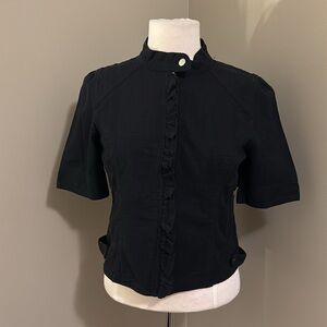 Doki Geki Crop Blazer Jacket Black Size Medium